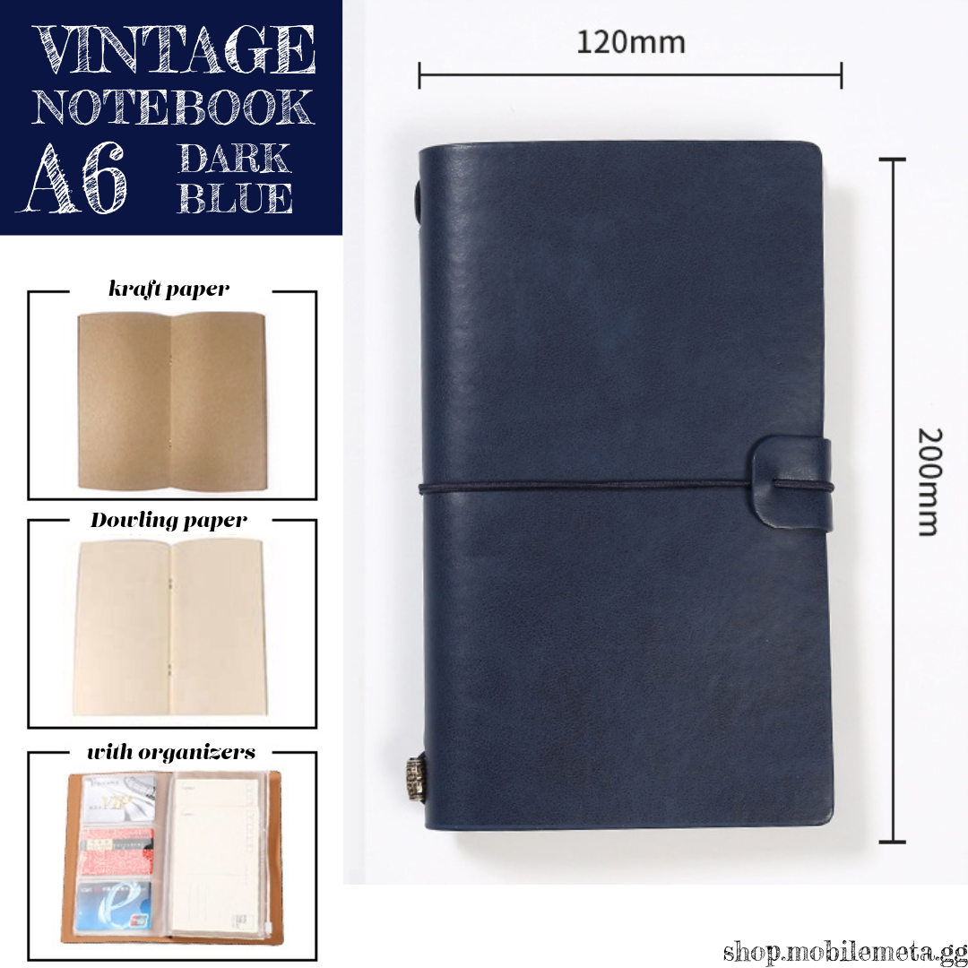 Vintage Notebook With Organizers (A6)