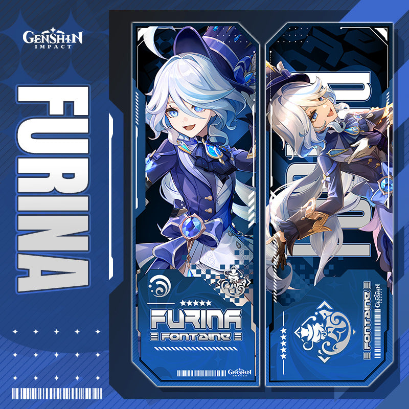 [Genshin Impact] Characters Double-sided Foiling Bookmark - Character Card Design