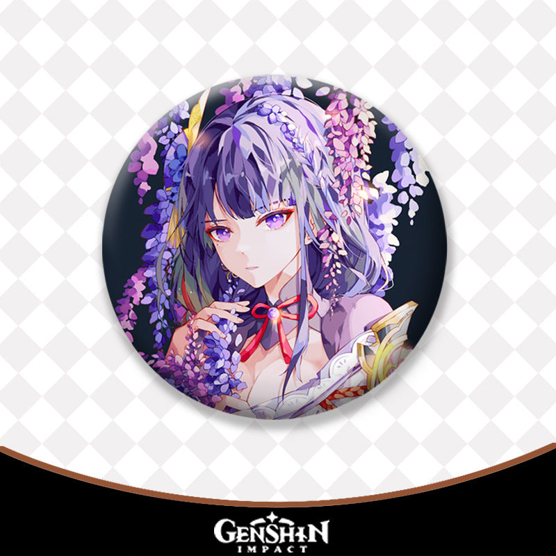 [Genshin Impact] Character Badge Pin - Floral Design